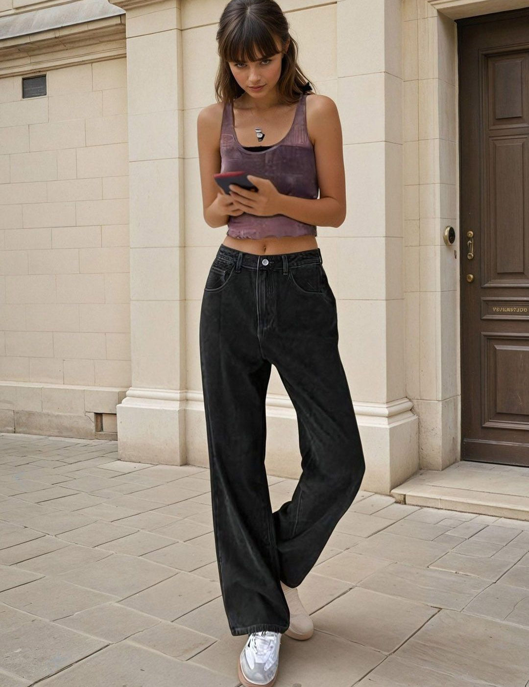 Kotty Women Jean Straight Fit High-Rise Stretchable Jeans