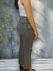 Kotty Women Regular Fit High-Rise Mildly Distressed Light Fade Stretchable Jeans