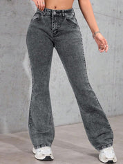 Kotty Women Jean Bootcut High-Rise Heavy Fade Stretchable Jeans