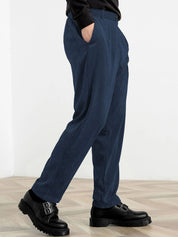 Kotty Men Relaxed Straight Fit High Rise Cotton Trousers