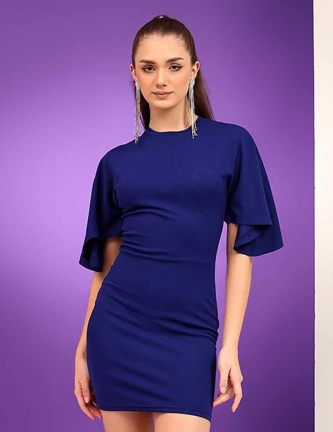Kotty Flared Sleeves Bodycon Dress