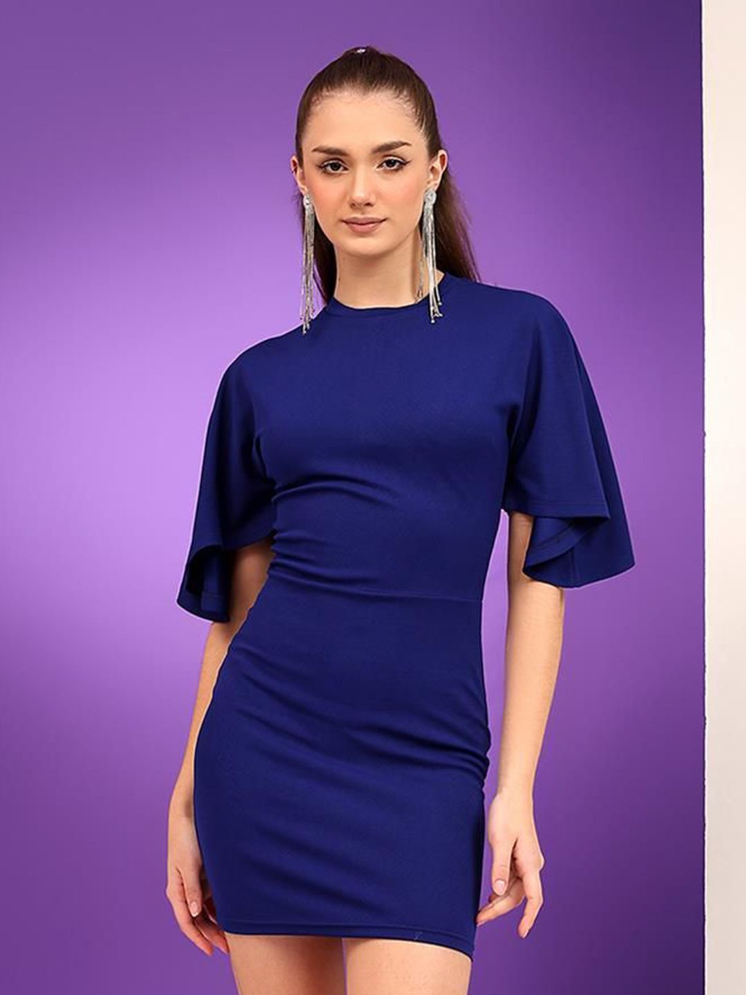 Kotty Flared Sleeves Bodycon Dress