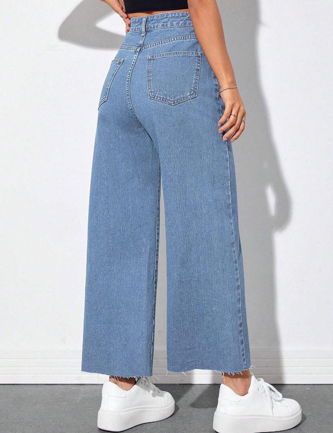 Kotty Women Jean High-Rise Wide Leg Stretchable Jeans