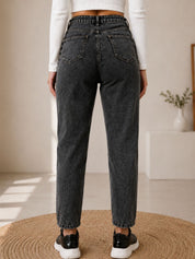 Kotty Women Black Slim Fit High-Rise Stretchable Jeans