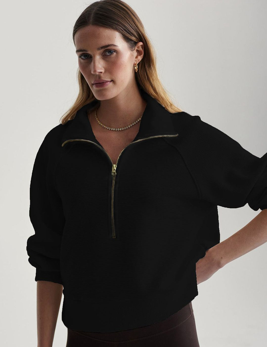 Kotty Women Shirt Collar Long Sleeves Pullover Sweatshirt