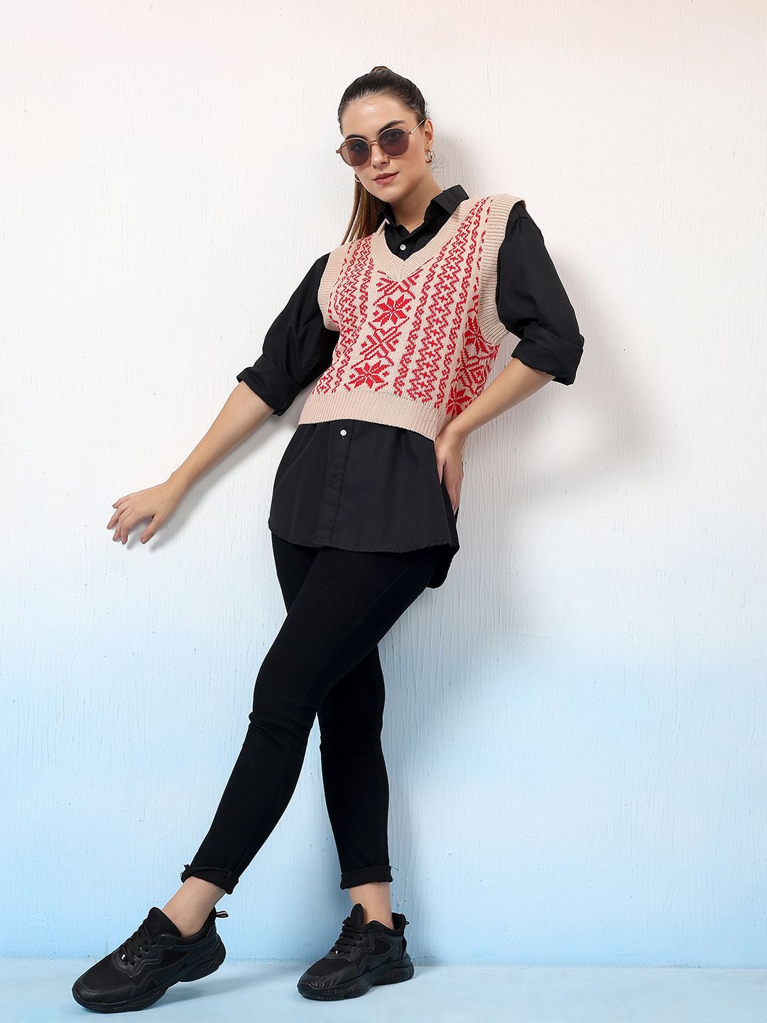 Kotty Women Printed Crop Pullover