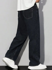 Kotty Men Baggy Mid-Rise Stretchable Cotton Jeans