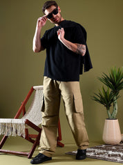 Kotty Men Relaxed Easy Wash Cargos Trousers