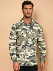 Kotty Abstract Printed Open Front Denim Jacket