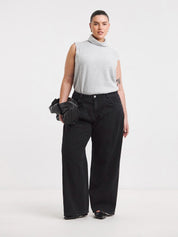 Kotty Women Wide Leg High-Rise Cotton Non Stretchable Jeans