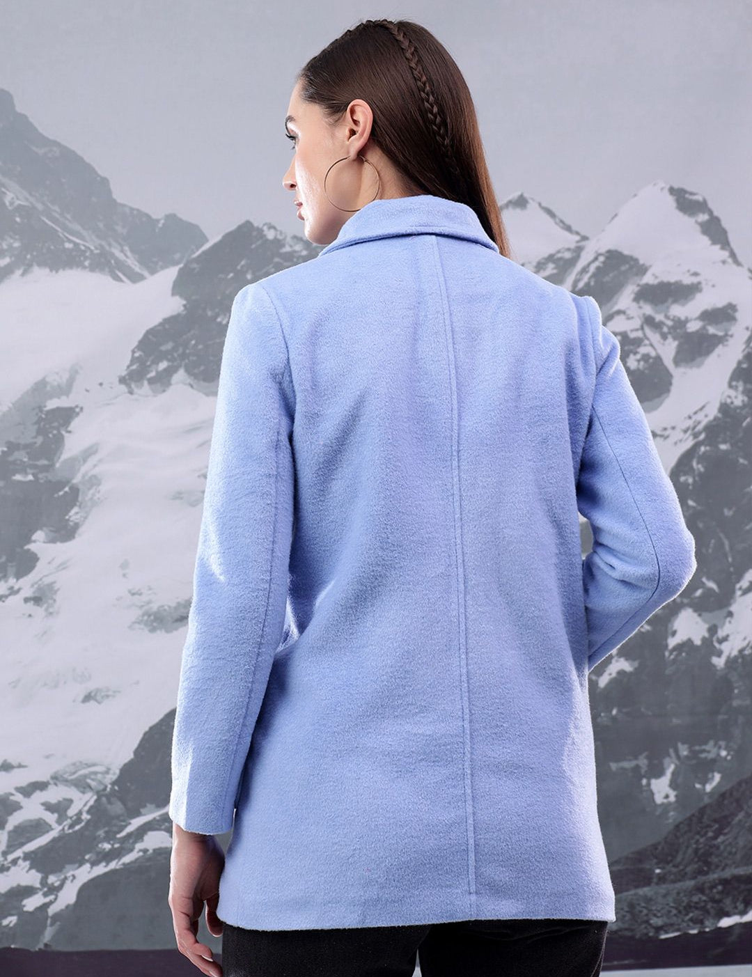 Kotty Women Notched Lapel Single-Breasted Overcoat