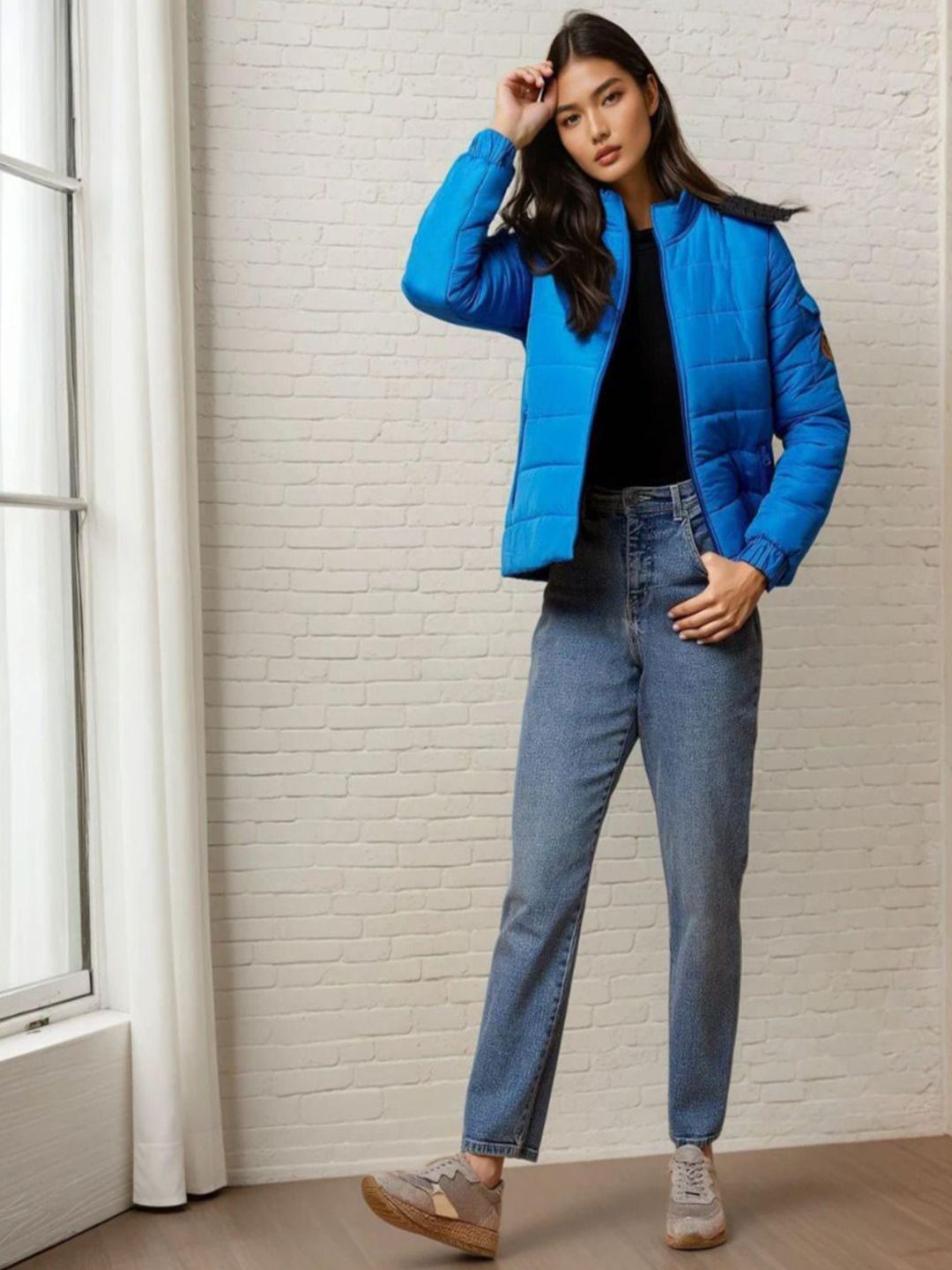 Kotty Mock Collar Lightweight Puffer Jacket 