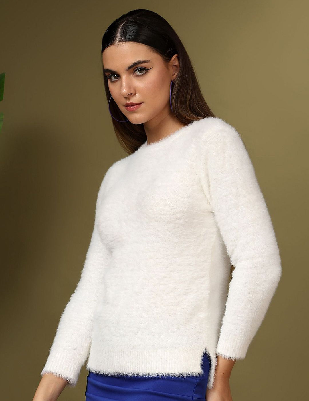 Kotty Women Cotton Round Neck Pullover Sweaters