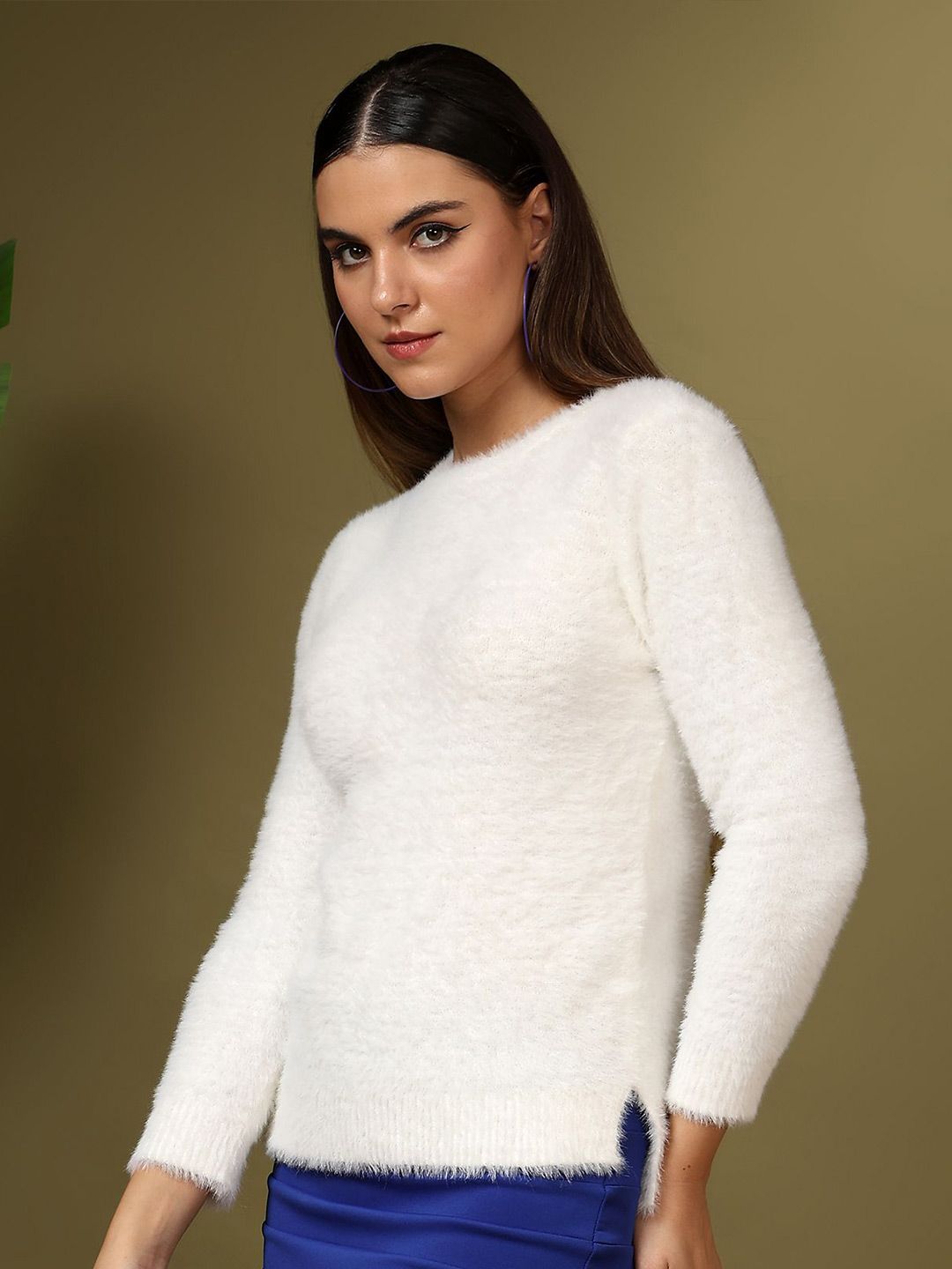 Kotty Women Cotton Round Neck Pullover Sweaters