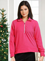 Kotty Women Shirt Collar Full Sleeve Sweatshirt