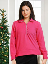 Kotty Women Shirt Collar Full Sleeve Sweatshirt