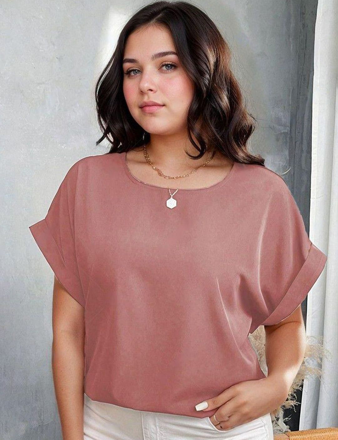 KOTTY Roll-Up Sleeves Top