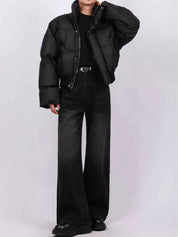 Kotty Men Wide Leg High-Rise Light Fade Stretchable Jeans