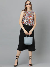 Kotty Floral Print Crepe Top