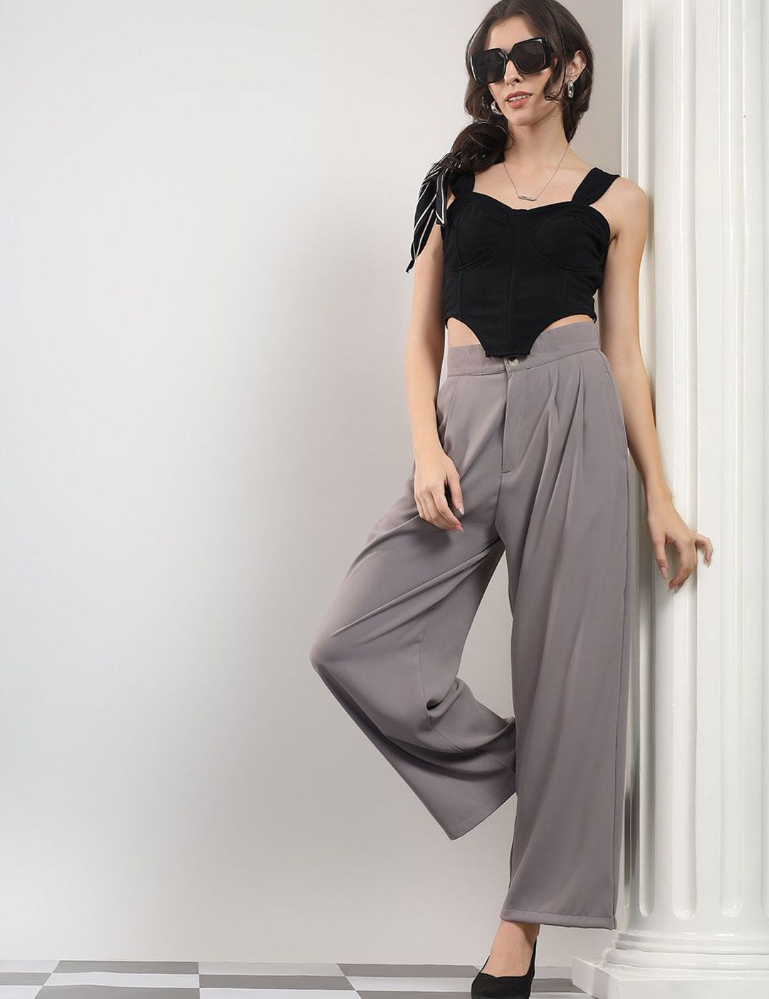 Kotty Women Original High-Rise Easy Wash Pleated Trousers