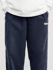 Kotty Men Relaxed Loose Fit High-Rise Corduroy Trousers