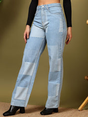 Kotty Women Straight Fit High-Rise Stretchable Jeans