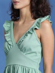 Kotty V-neck Fit & Flare Mini Dress