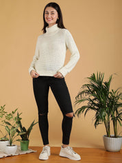 Kotty Women Turtle Neck Cotton Pullover Sweater