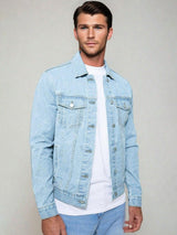 Kotty Men Solid Denim Jacket