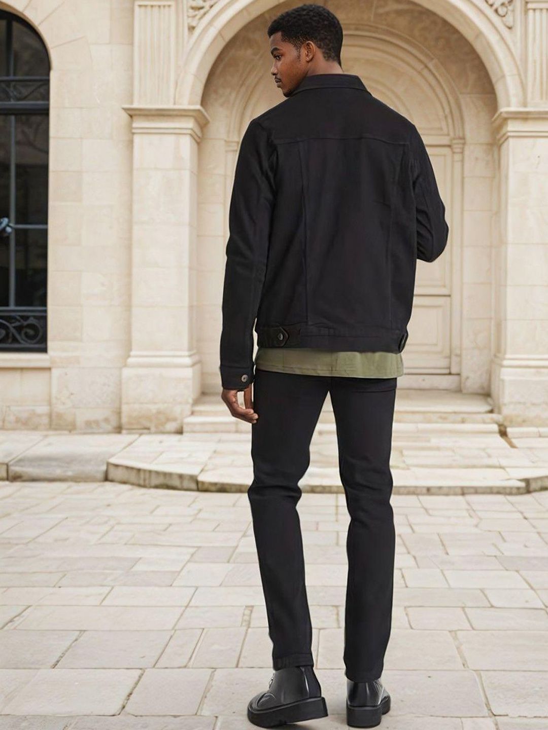 Kotty Men Solid Denim Jacket