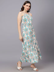 Kotty Women Print A-Line Midi Dress