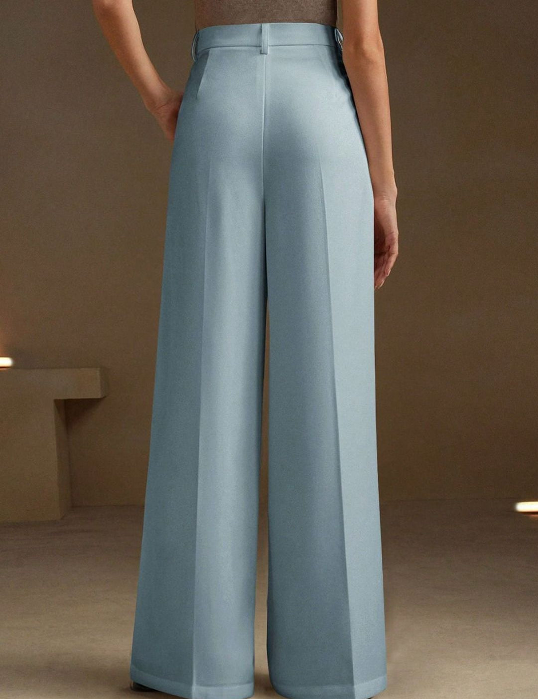 Kotty Women Relaxed Straight Leg High-Rise Pleated Wide Leg Trousers