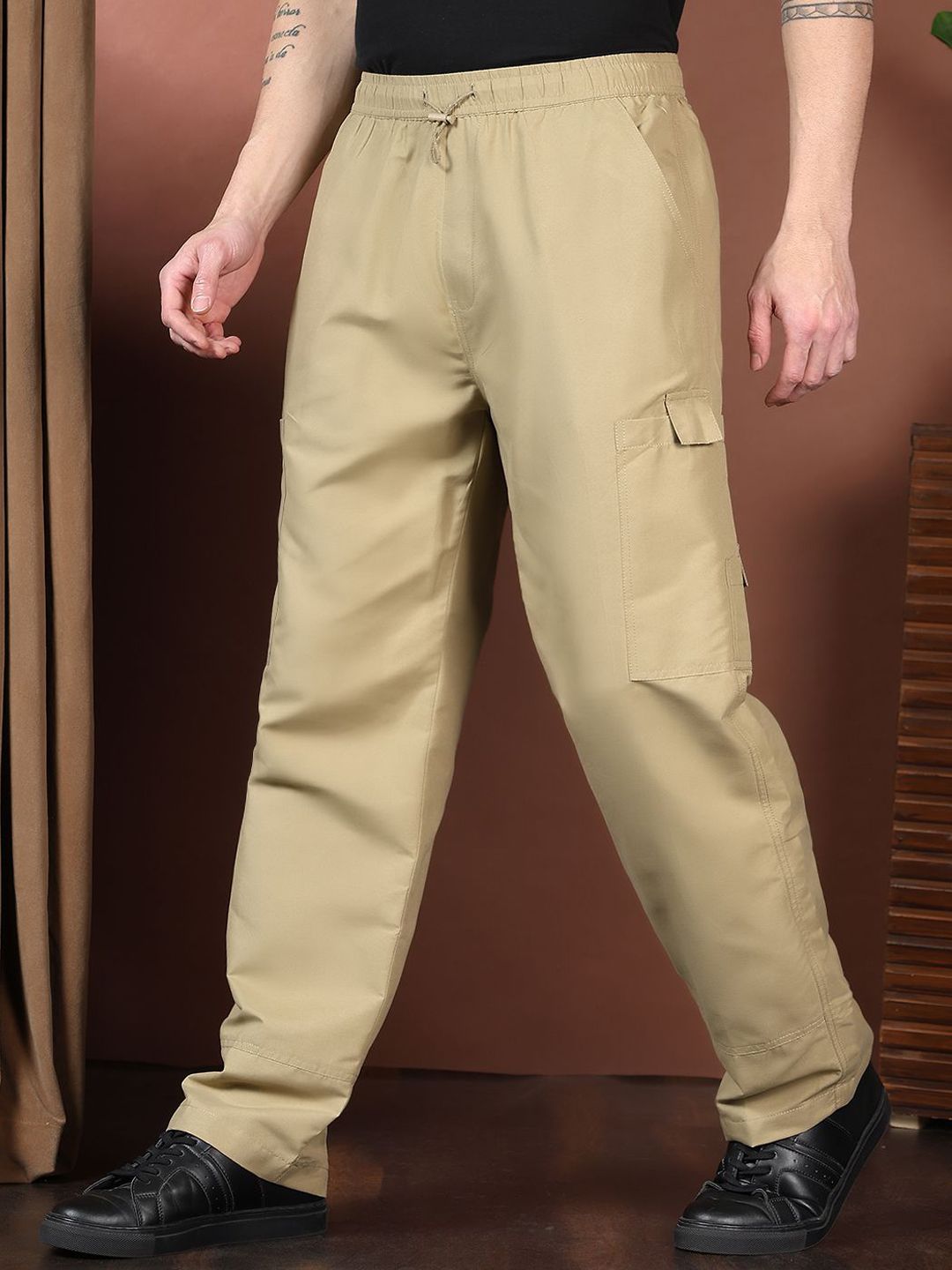 Kotty Men Relaxed Easy Wash Cargos Trousers