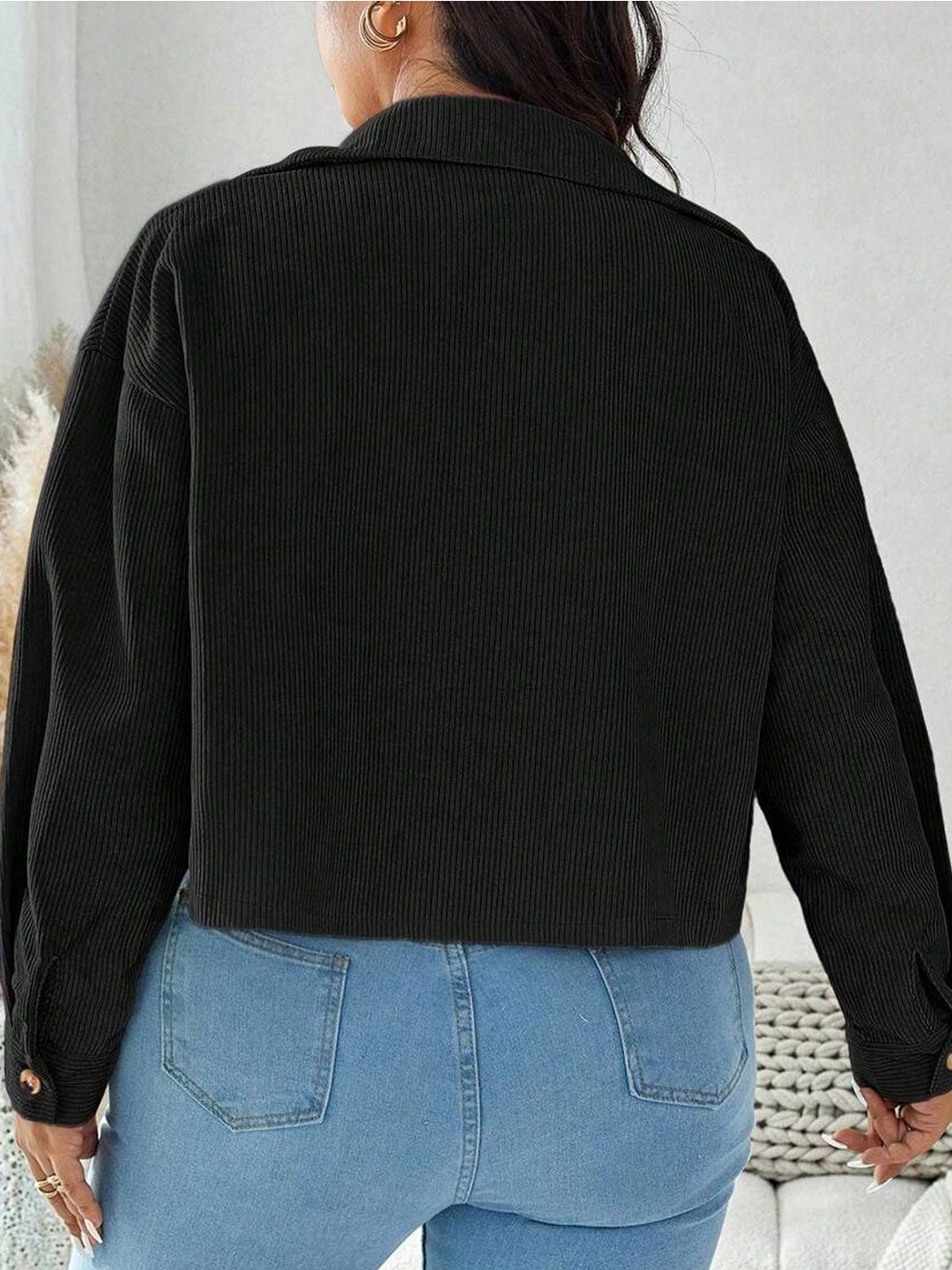 CURVE BY KOTTY Women Solid Spread Collar Regular Fit Casual Shirt