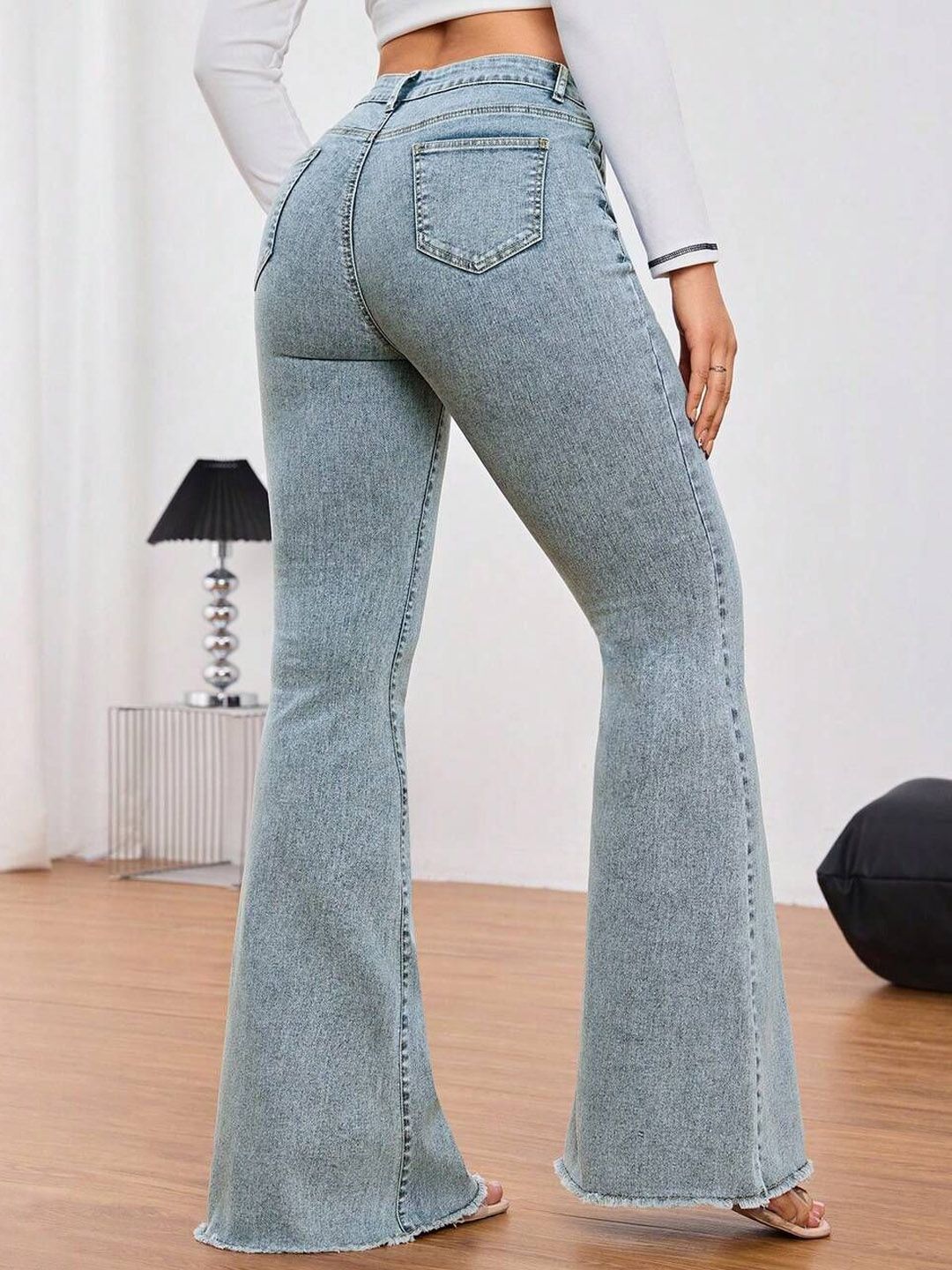 Kotty Women Bootilicious Bootcut High-Rise Cotton Jeans