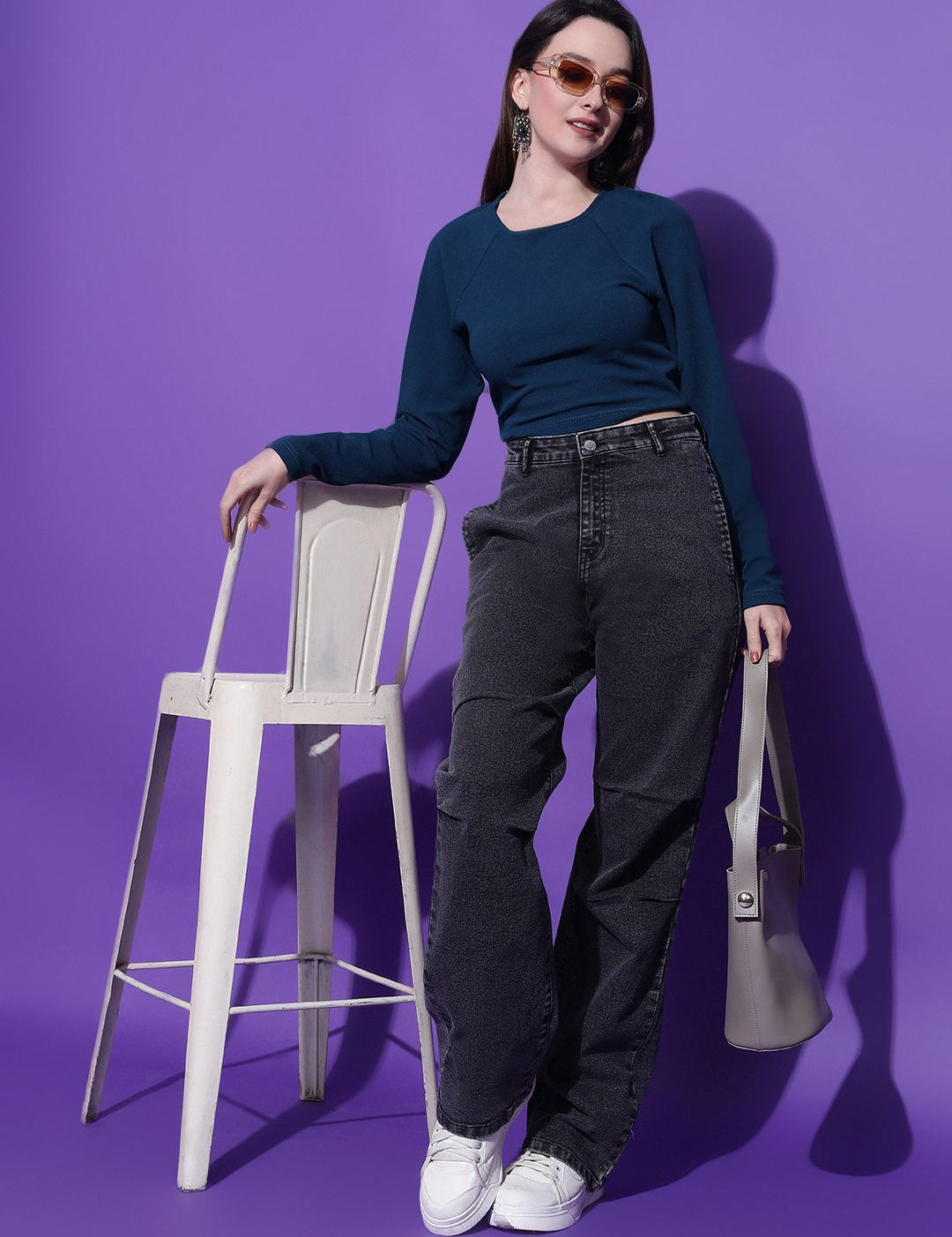 Kotty Women Solid Round Neck Top