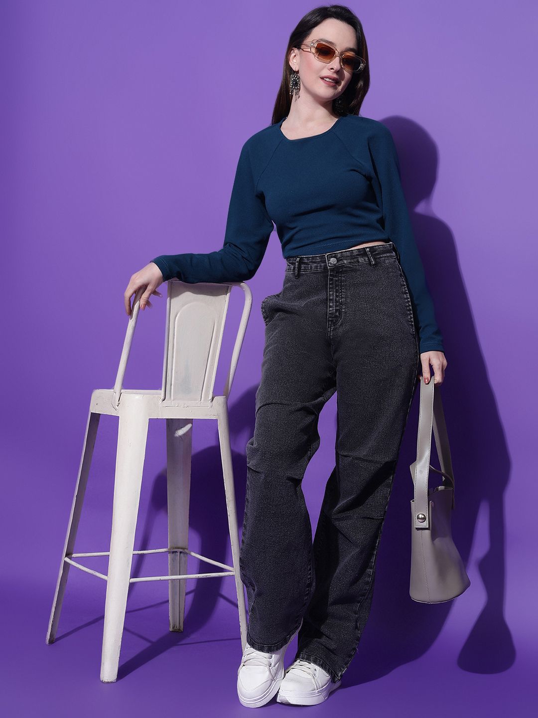 Kotty Women Solid Round Neck Top