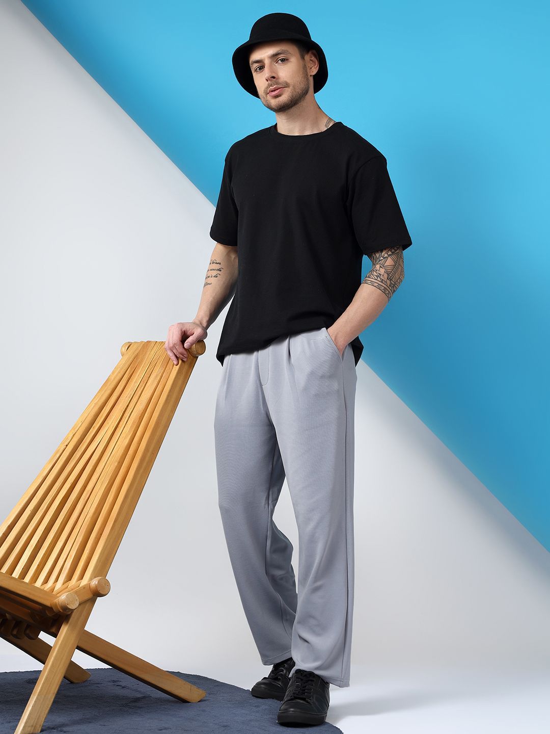 Kotty Men Low-Rise Pleated Trousers
