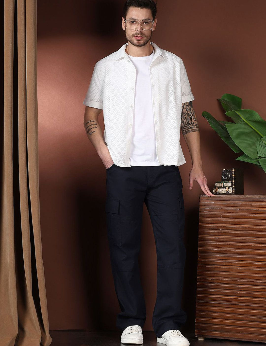 Kotty Men Relaxed Easy Wash Cargos Trousers