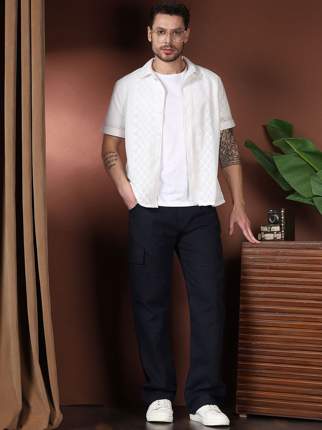 Kotty Men Relaxed Easy Wash Cargos Trousers