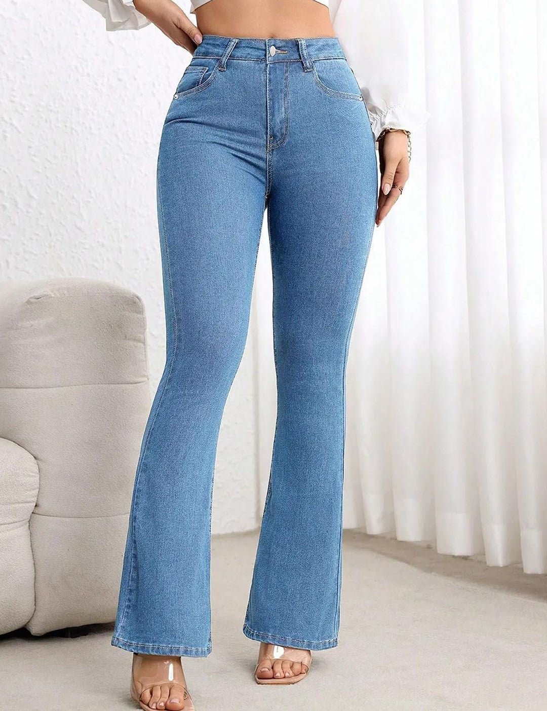 Kotty Women Bootcut High-Rise Light Fade Stretchable Jeans
