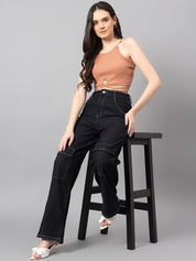 Kotty Women Straight Fit High-Rise Stretchable Jeans
