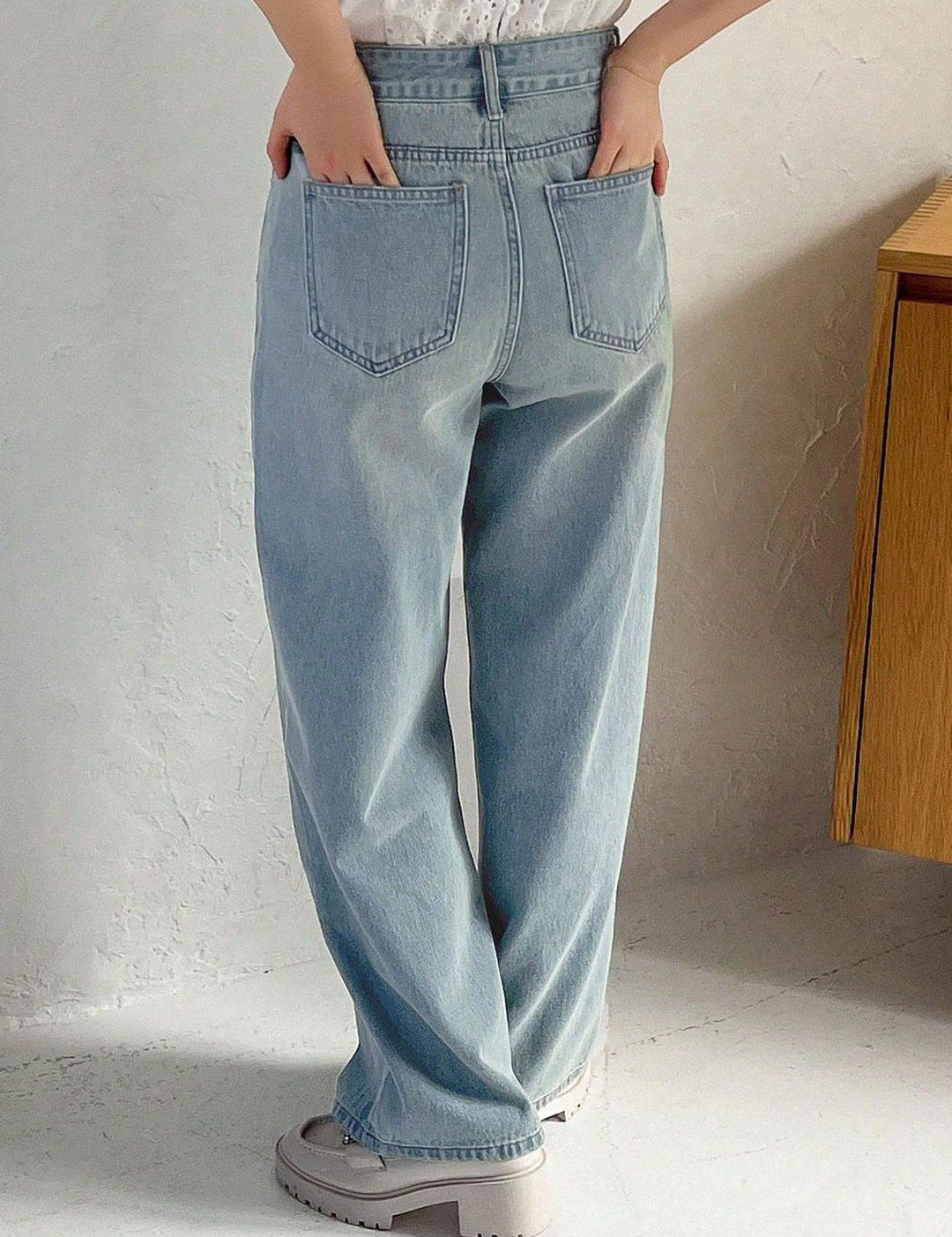 Kotty Women Jean Wide Leg High-Rise Stretchable Jeans