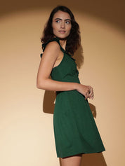 Kotty Solid Fit & Flare Mini Dress