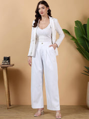 Kotty Women Relaxed Straight Leg High-Rise Trousers
