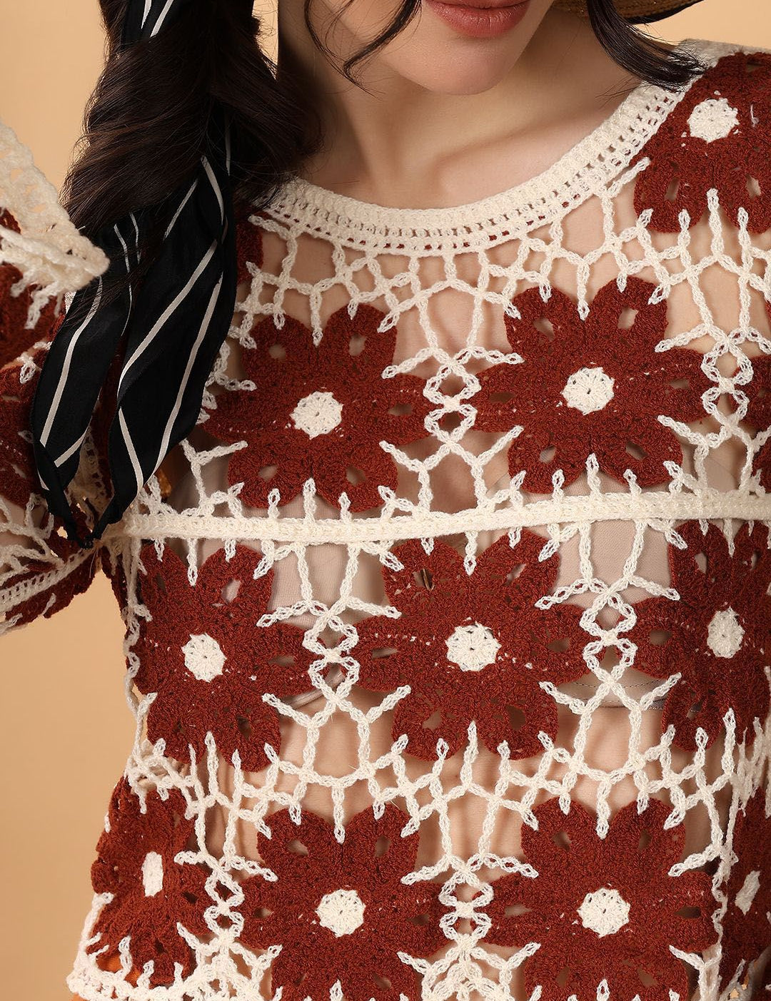 Kotty Floral Crochet Cotton Top