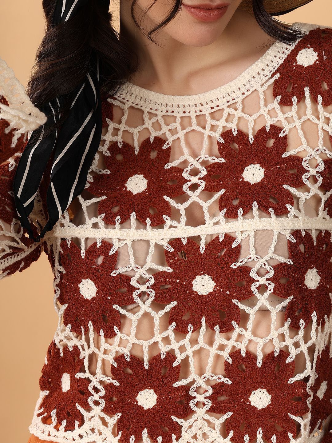 Kotty Floral Crochet Cotton Top