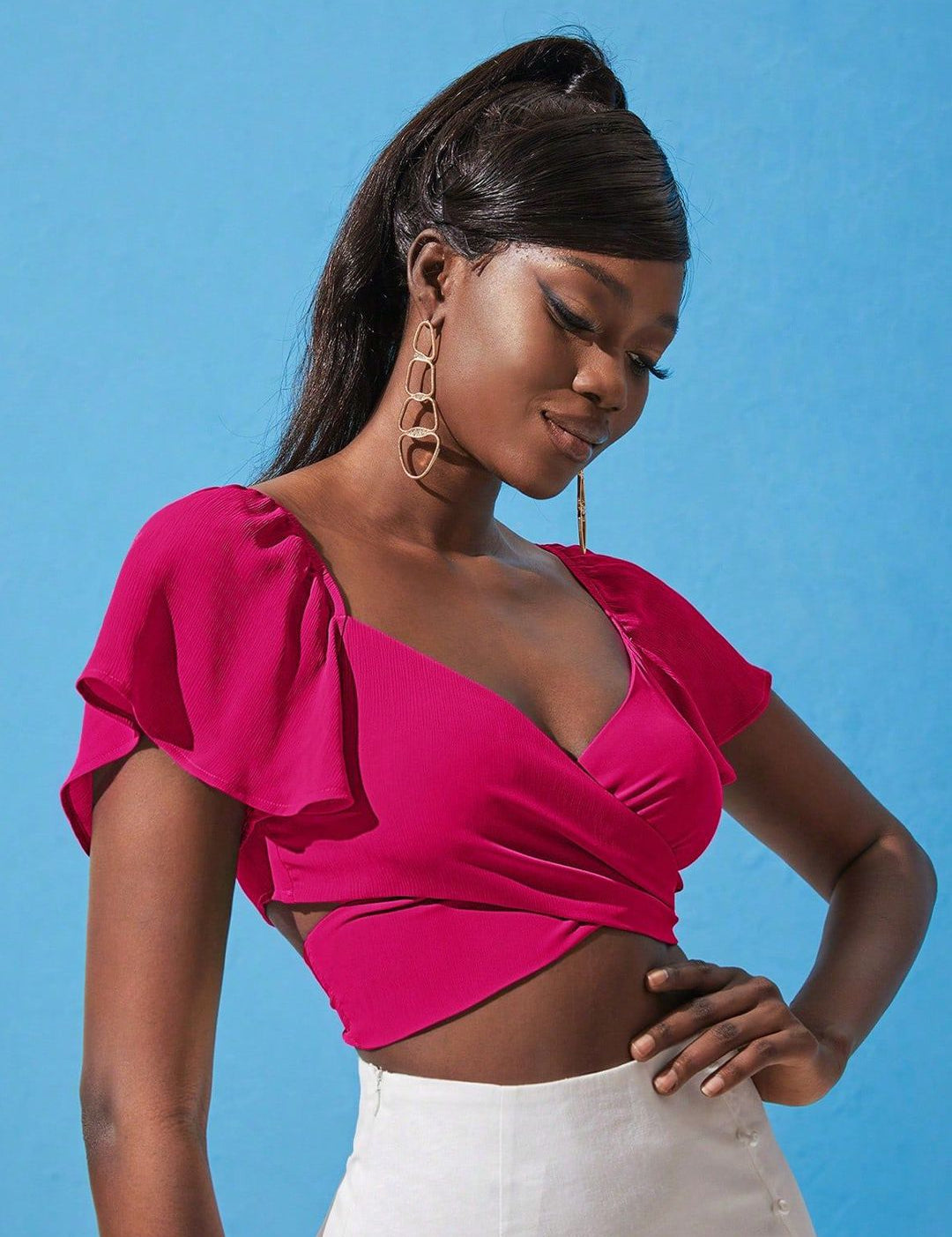 Kotty Women Solid Sweetheart Neck Top