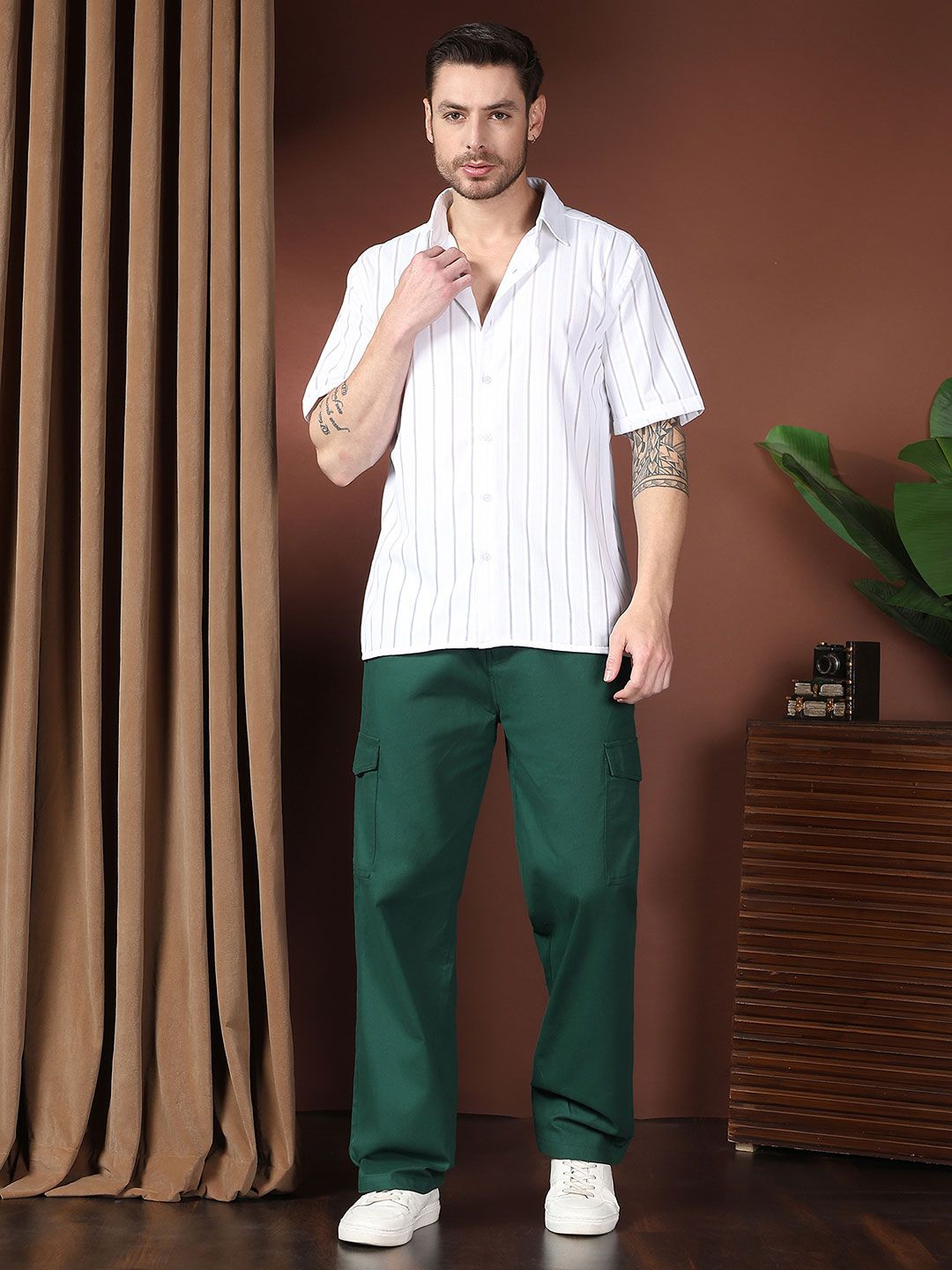 Kotty Men Relaxed Easy Wash Cargos Trousers