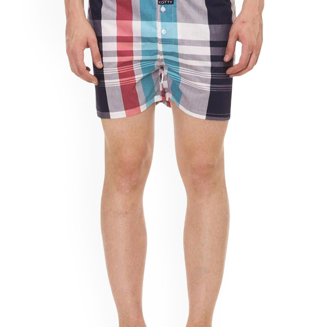 Kotty Men Checked Mid-Rise Boxer KTTNEWBOXER21L